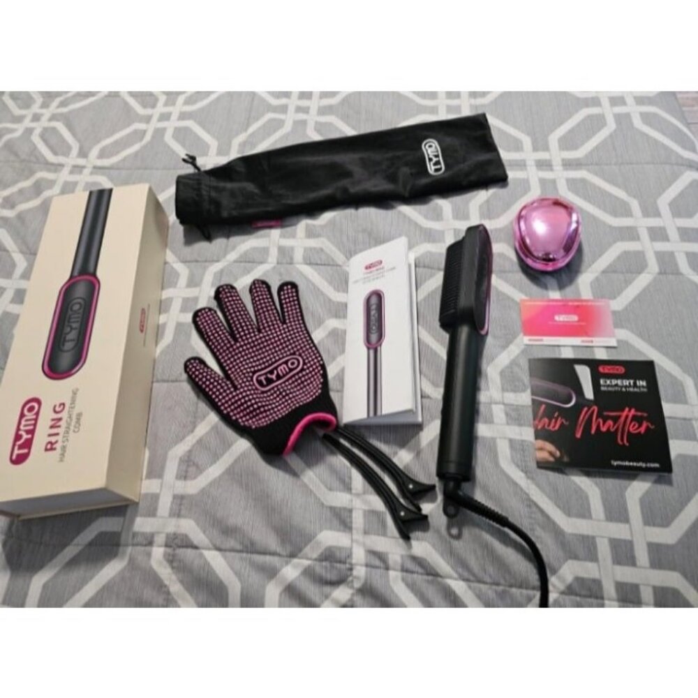 Hair Straightener Brush, Ring Hair Straightener Comb Straightening Brush